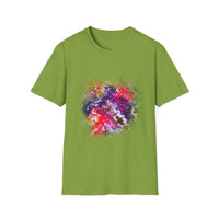 Fifth Dimension 2:  Cool Splash Art Unisex Softstyle T-Shirt, Colorful Tee, Casual Wear, Birthday Gift, Art Lover Shirt, Graphic Tee