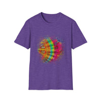 Mandarin Halo 2:  Colorful Splash Unisex Softstyle T-Shirt - Fun Graphic Tee for Summer, Festival Fashion, Casual Wear, Unique Gift Idea, Vibrant [...]