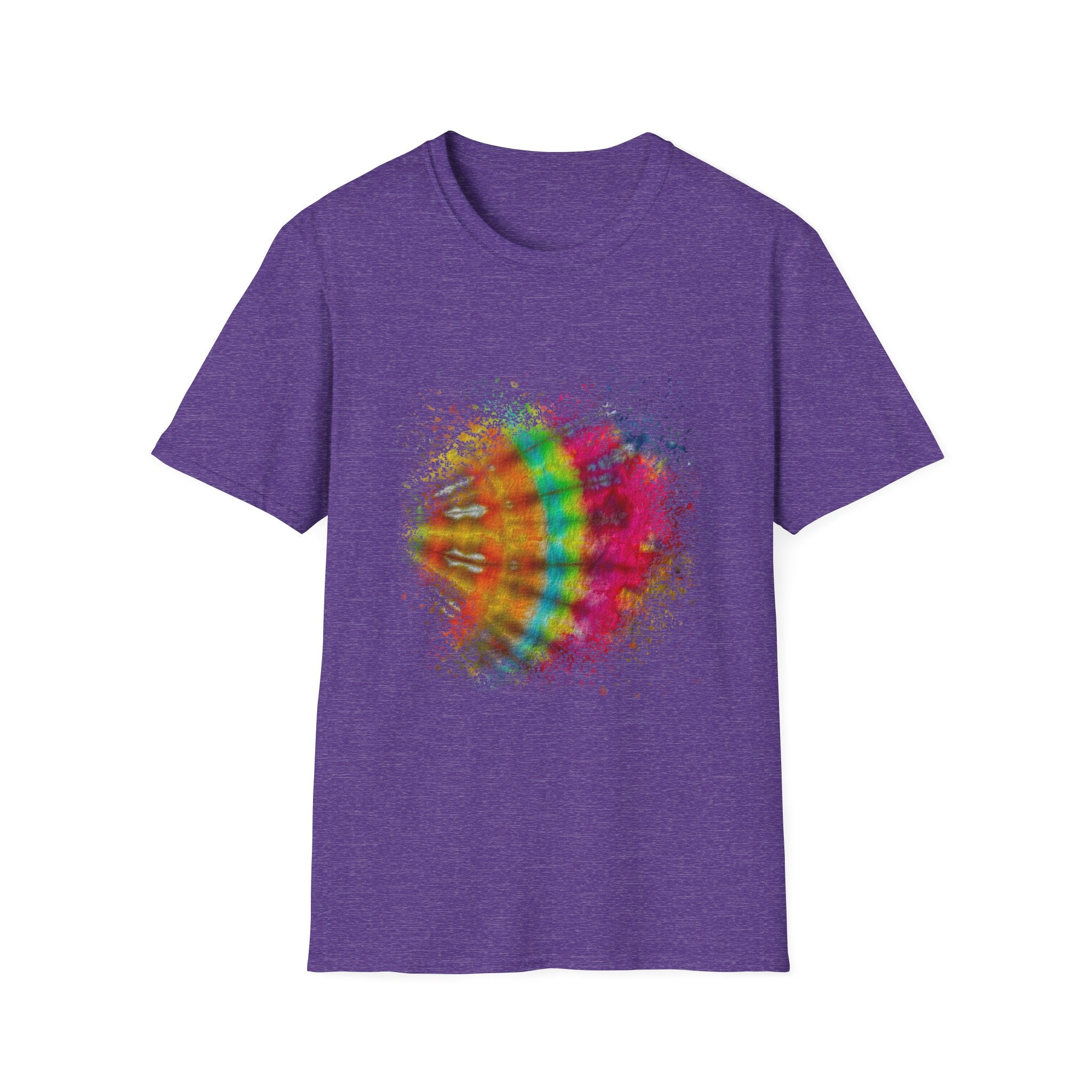 Mandarin Halo 2:  Colorful Splash Unisex Softstyle T-Shirt - Fun Graphic Tee for Summer, Festival Fashion, Casual Wear, Unique Gift Idea, Vibrant [...]