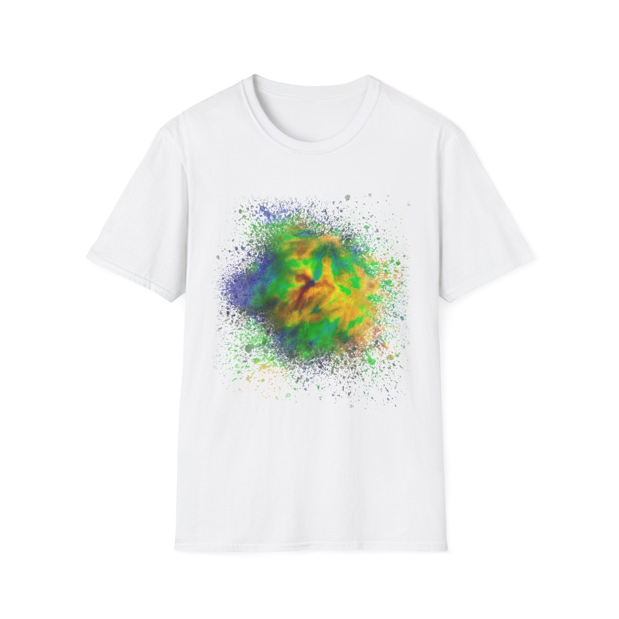 ANEMONE:  Cosmic, vibrant Tie-Dye Unisex Softstyle T-Shirt, Casual Wear, Summer Festival Shirt, Comfortable Everyday Tee, Gift for Friends