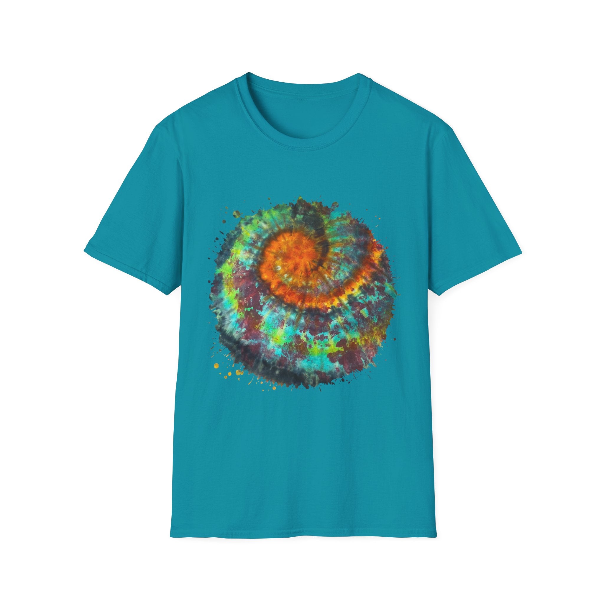 Whiplash 2:  Vibrant Spiral Tie-Dye Unisex T-Shirt, Soft Tee, Colorful Casual Tee, Summer Style shirt, Eco-friendly Gift, Festival Wear