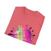 Neon Discovery 2:  Colorful Tie-Dye Splash Unisex Softstyle T-Shirt, Casual Tee, Summer Vibes, Festival Wear, Everyday Comfort, Gift Idea