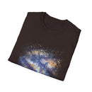 Blue on Coper 2:  Galaxy Splatter Unisex T-Shirt | Trendy Summer Tee for Art Lovers, Gift for Birthdays, Relaxed Fit Casual Wear, Unique Graphic Shirt
