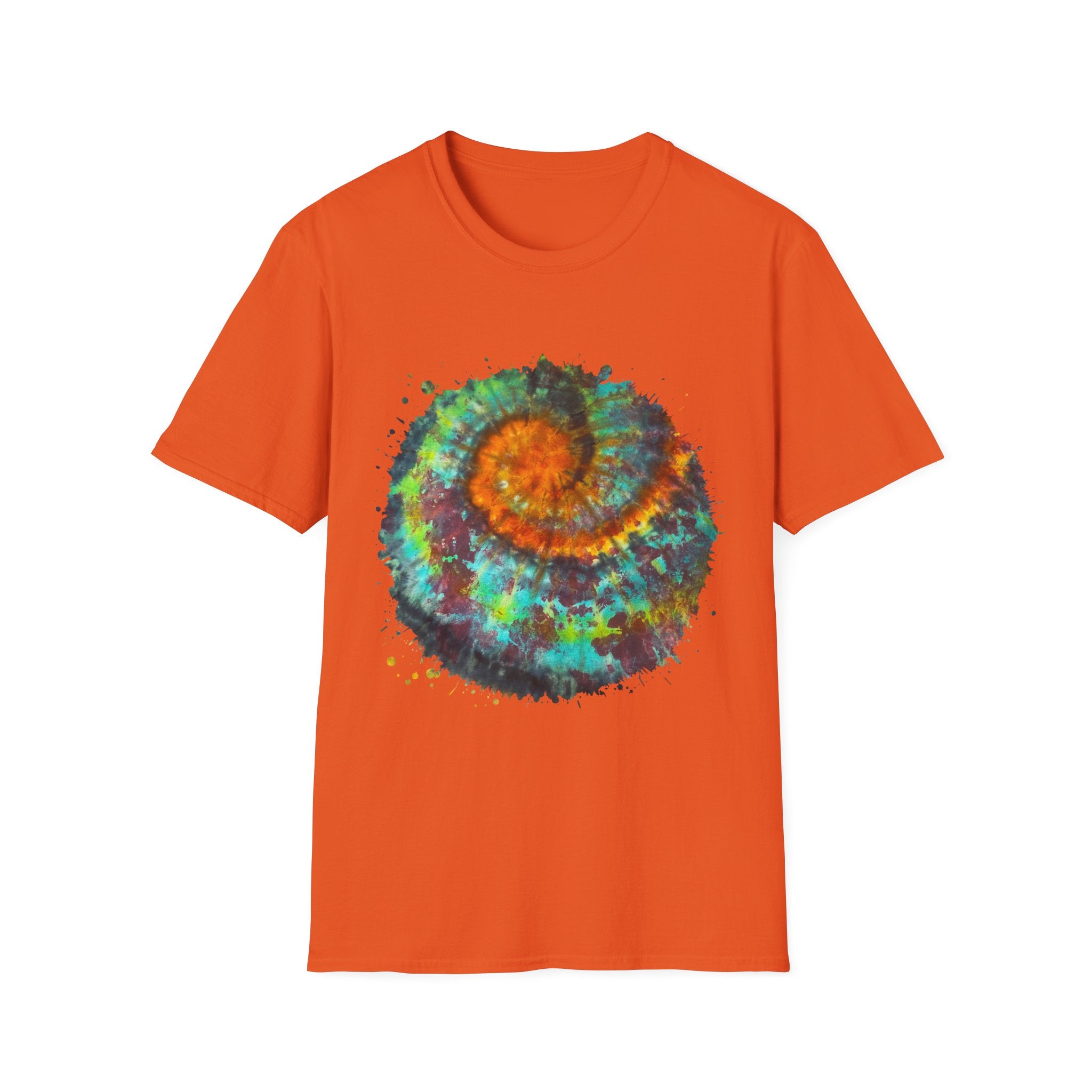 Whiplash 2:  Vibrant Spiral Tie-Dye Unisex T-Shirt, Soft Tee, Colorful Casual Tee, Summer Style shirt, Eco-friendly Gift, Festival Wear