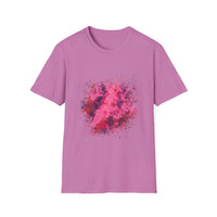 Magenta Madness 2:  Vibrant Splash T-Shirt: Unisex Softstyle, Art Enthusiast Gift, Casual Wear, Summer Apparel, Splash of Color, Vibrant Tee