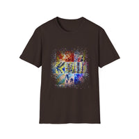 The Scramble 2:  Colorful Splash Unisex Softstyle T-Shirt, Casual Wear, Gift for Friends, Summer Fashion, Vibrant Art Tee