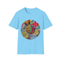 Synchronicity 2:  Colorful Tie-Dye Unisex T-Shirt, Boho Chic Tees, Summer Vibes Shirt, Festival Wear, Gift for Friends, Relaxed Fit Tops