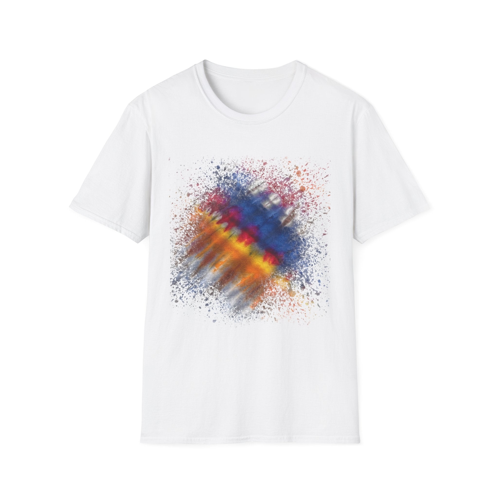INTUITION:  Sunrise inspired, Vibrant Tie-Dye Unisex Softstyle T-Shirt | Comfortable Casual Wear, Gift Idea for Summer, Music Festivals, Retro Vibes, Unisex Apparel
