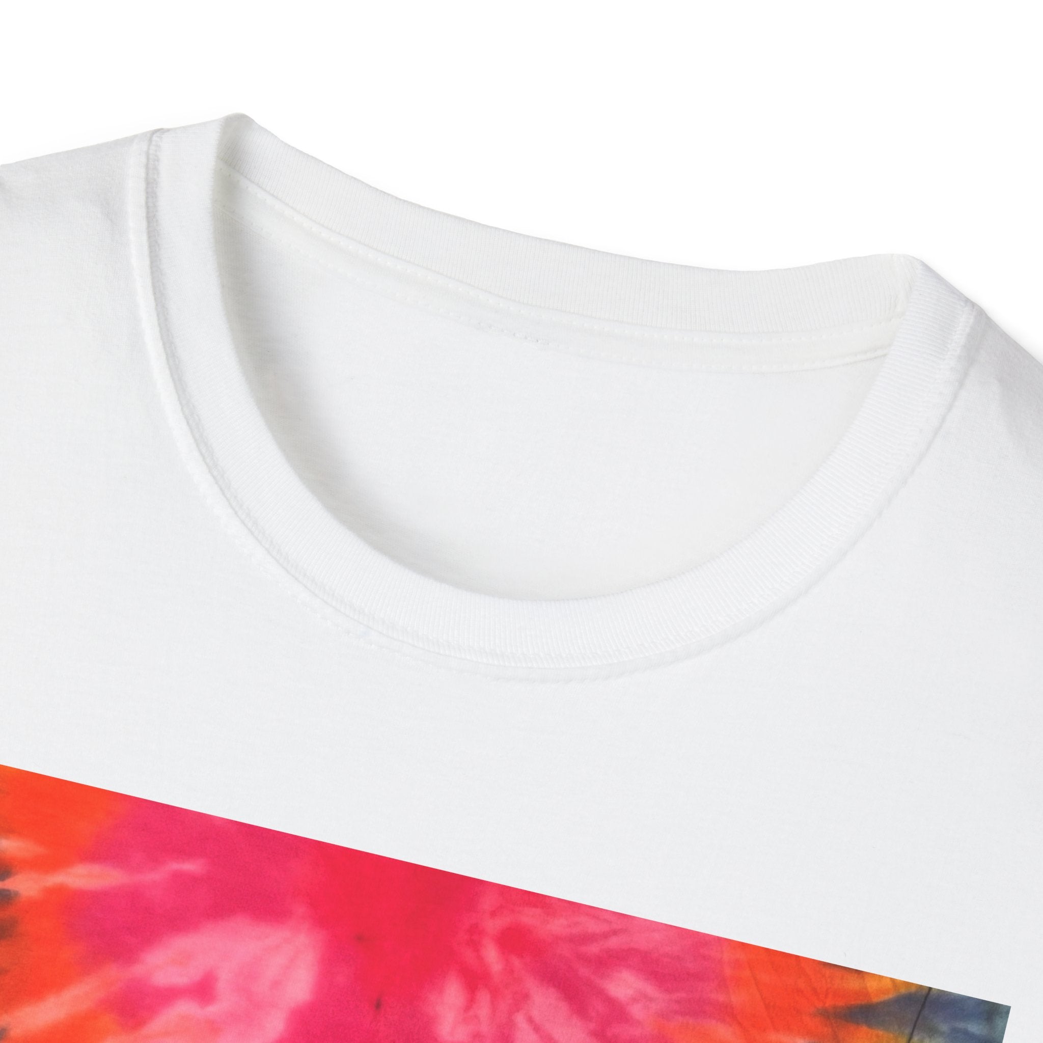 DOUBLE DAHLIA:  Vibrant dahlia inspired  Tie-Dye t-shirt, Unisex Softstyle Shirt, Summer Fashion Tee, Festival Wear, Retro Style Top, Casual Everyday Wear