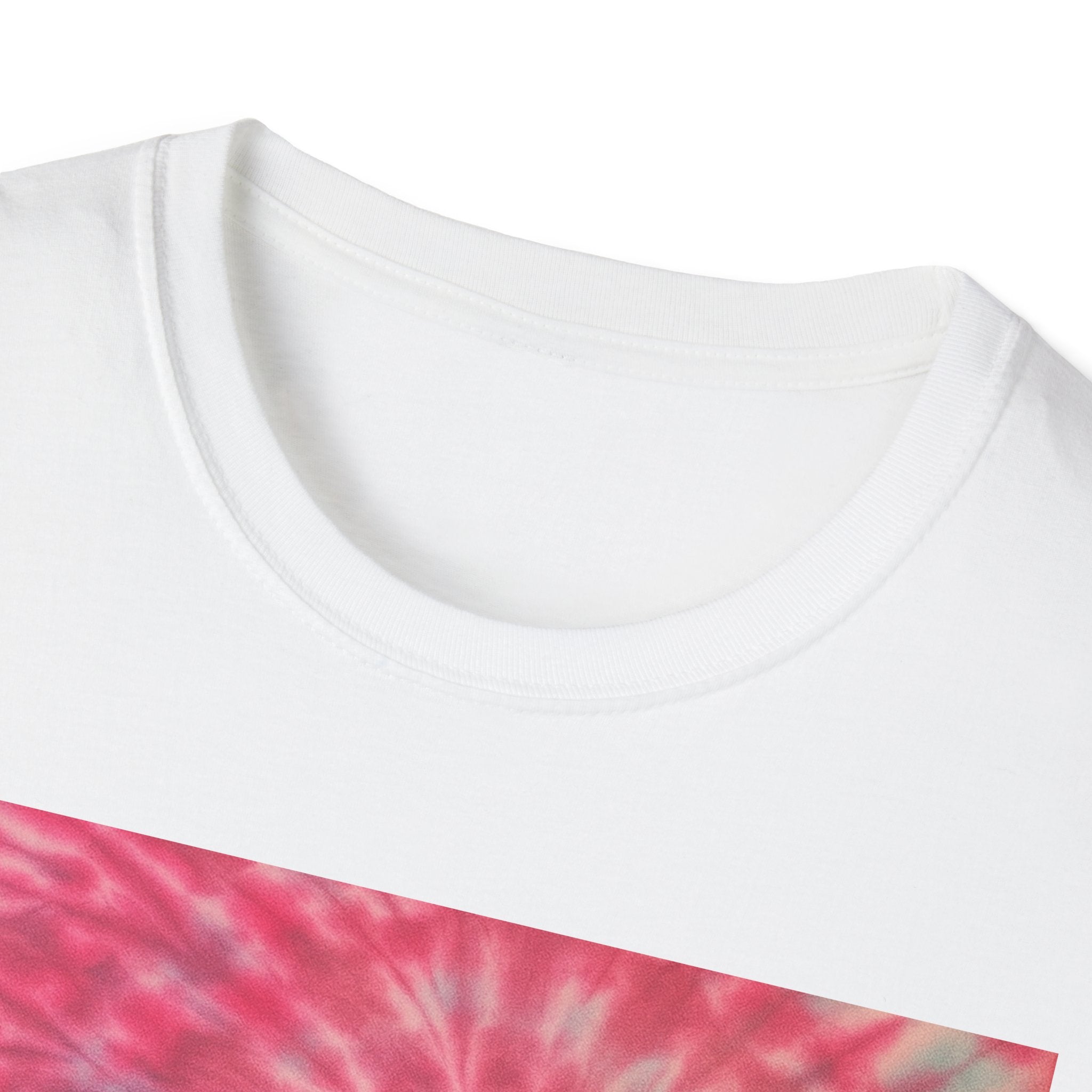 FLAMINGO:  Pink explosion! Colorful Tie-Dye Unisex Softstyle T-Shirt – Perfect for Festivals, Summer Vibes, Casual Outings, Gifts, and Everyday Wear