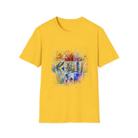 The Scramble 2:  Colorful Splash Unisex Softstyle T-Shirt, Casual Wear, Gift for Friends, Summer Fashion, Vibrant Art Tee