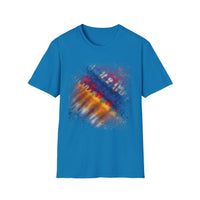 INTUITION:  Sunrise inspired, Vibrant Tie-Dye Unisex Softstyle T-Shirt | Comfortable Casual Wear, Gift Idea for Summer, Music Festivals, Retro Vibes, Unisex Apparel