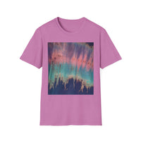 MOMENTUM: Northern Lights inspired, Edgy, Vibrant Tie-Dye Unisex T-Shirt, Softstyle Tee for Summer, Casual Wear, Fashion Statement, Gift for Friends, Festival Outfit, Relaxed Fit