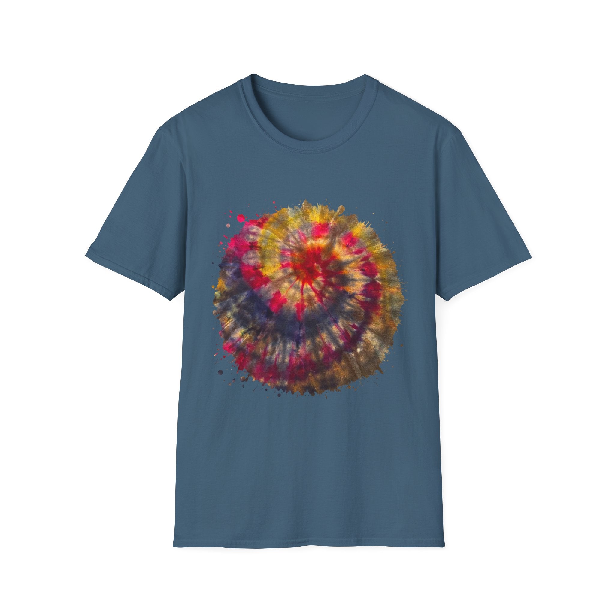 Desert Rose 2:  Vibrant Tie-Dye T-Shirt, Unisex Softstyle Tee, Boho Chic Shirt, Casual Wear, Perfect for Summer Festivals, Gift for Friends