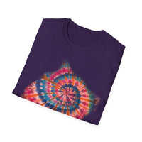 Rainbow Ballad 2: Colorful Snowy edge Tie-Dye Unisex T-Shirt, Bohemian Tee, Festival Wear, Summer Vibes, Casual Fashion, Gift for Her/Him