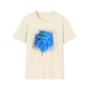 Blue Tide 2:  Vibrant Blue Drip Edge Tie-Dye Unisex Softstyle T-Shirt, Comfy Casual Wear, Summer Outfits, Beach Vibes, Gift for Him/Her, Trendy Apparel