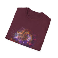 Fantasia 2:  Vibrant Splash Drip Art T-Shirt, Artistic Tee, Unisex Graphic Shirt, Trendy Casual Wear, Unique Gift for Art Lovers