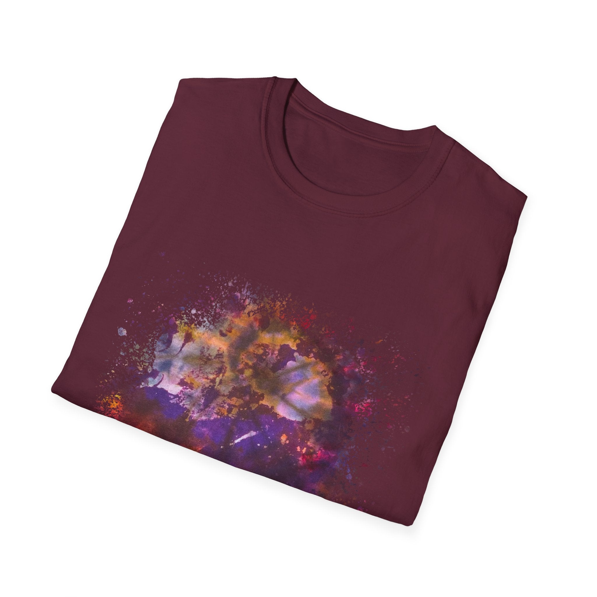 Fantasia 2:  Vibrant Splash Drip Art T-Shirt, Artistic Tee, Unisex Graphic Shirt, Trendy Casual Wear, Unique Gift for Art Lovers