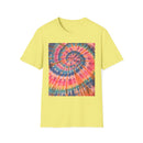 RAINBOW BALLAD: Colorful  rainbow sherbet style,  Tie-Dye Unisex Softstyle T-Shirt | Boho Vibe, Summer Essentials, Eco-Friendly Fashion, Gift for Friends, Casual Wear