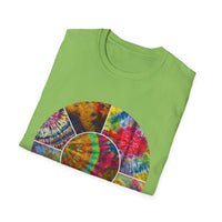 Synchronicity 2:  Colorful Tie-Dye Unisex T-Shirt, Boho Chic Tees, Summer Vibes Shirt, Festival Wear, Gift for Friends, Relaxed Fit Tops