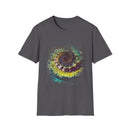 Temptation 2:  Colorful Spiral Art Unisex Softstyle T-Shirt, Casual Wear, Gift for Art Lovers, Eco-Friendly Tee, Summer Fashion
