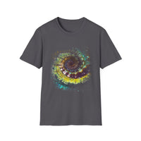Temptation 2:  Colorful Spiral Art Unisex Softstyle T-Shirt, Casual Wear, Gift for Art Lovers, Eco-Friendly Tee, Summer Fashion