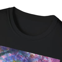 DRAGONFLY DESTINY: Fantasy inspired, Vibrant Tie-Dye T-Shirt, Unisex Softstyle Tee for Festivals, Summer Outings, Birthday Gifts, Casual Wear, Eco-Friendly Fashion