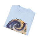 Mocha Spider Dance 2:  Spiral Tie-Dye Unisex T-Shirt, Boho Style Tee, Casual Comfort Shirt, Gift for Nature Lovers, Summer Vibes Apparel