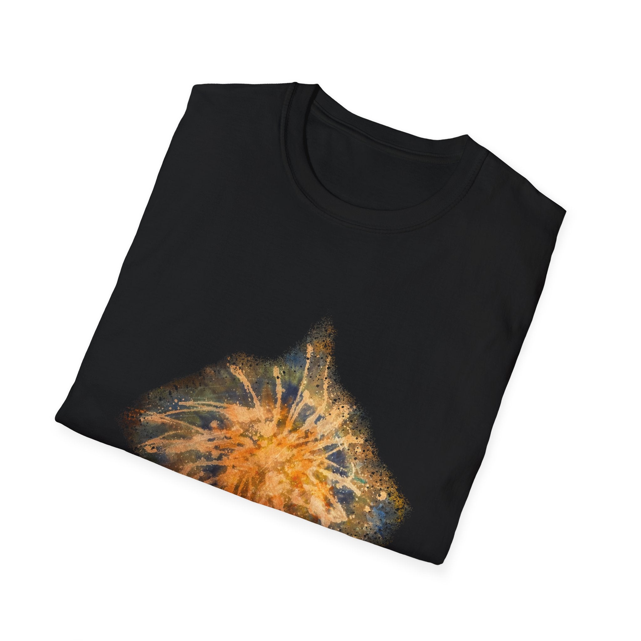Eternal Starfire 2:  Boho Floral Snowy edge, Unisex T-Shirt - Cozy Casual Wear, Nature Lover Gift, Summer Vibes, Festival Attire, Everyday Comfort