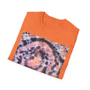 TANGERINE TIGER: Spotted swirl Colorful Tie-Dye Unisex Softstyle T-Shirt, Festival Wear, Casual Outfit, Gift for Her, Summer Vibes, Boho Style
