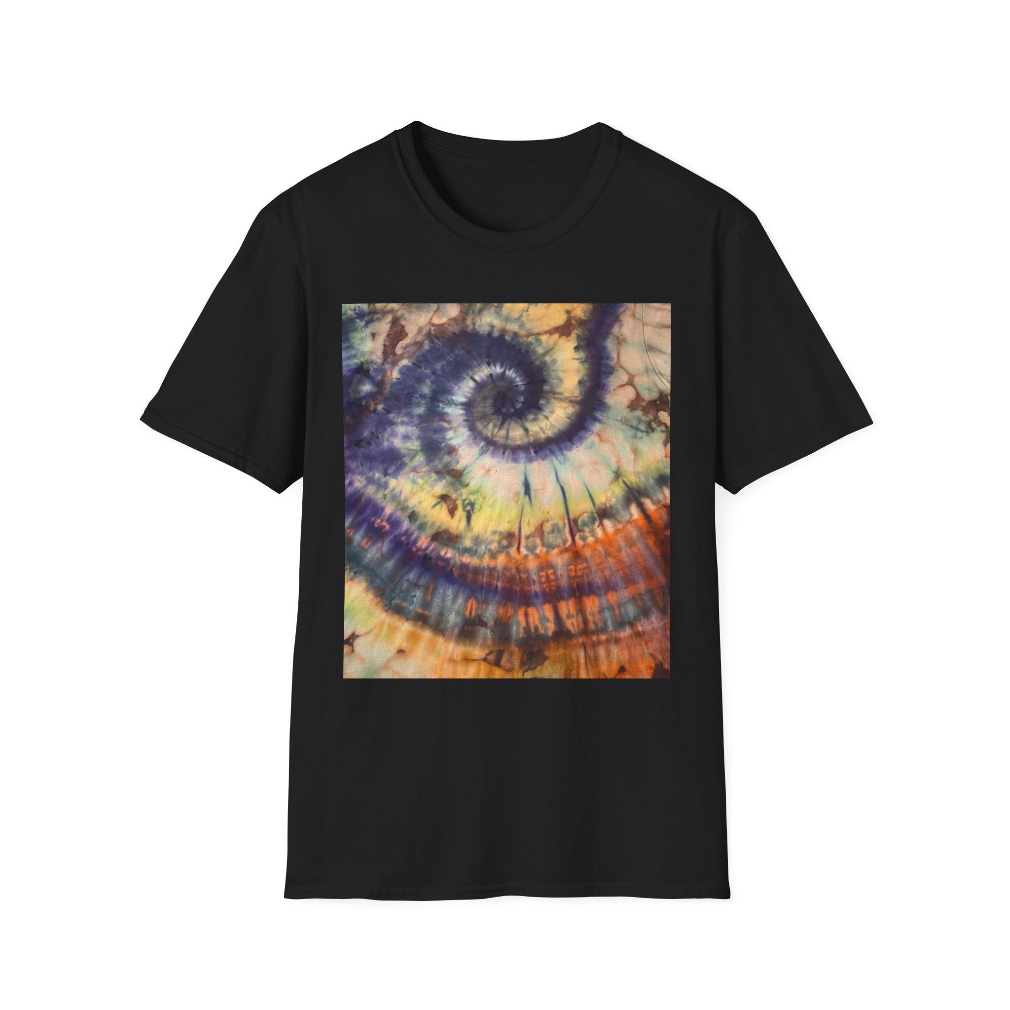 MOCHA SPIDER DANCE:  Unique Spiral Tie-Dye Unisex T-Shirt, Boho Chic Tee, Summer Vibes Top, Festival Wear, Eco-Friendly Gift
