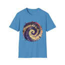 Scarlet Saga 2:  Spiral Tie-Dye Unisex Softstyle T-Shirt | Boho Chic, Casual Wear, Gift for Artists, Summer Fashion, Music Festivals