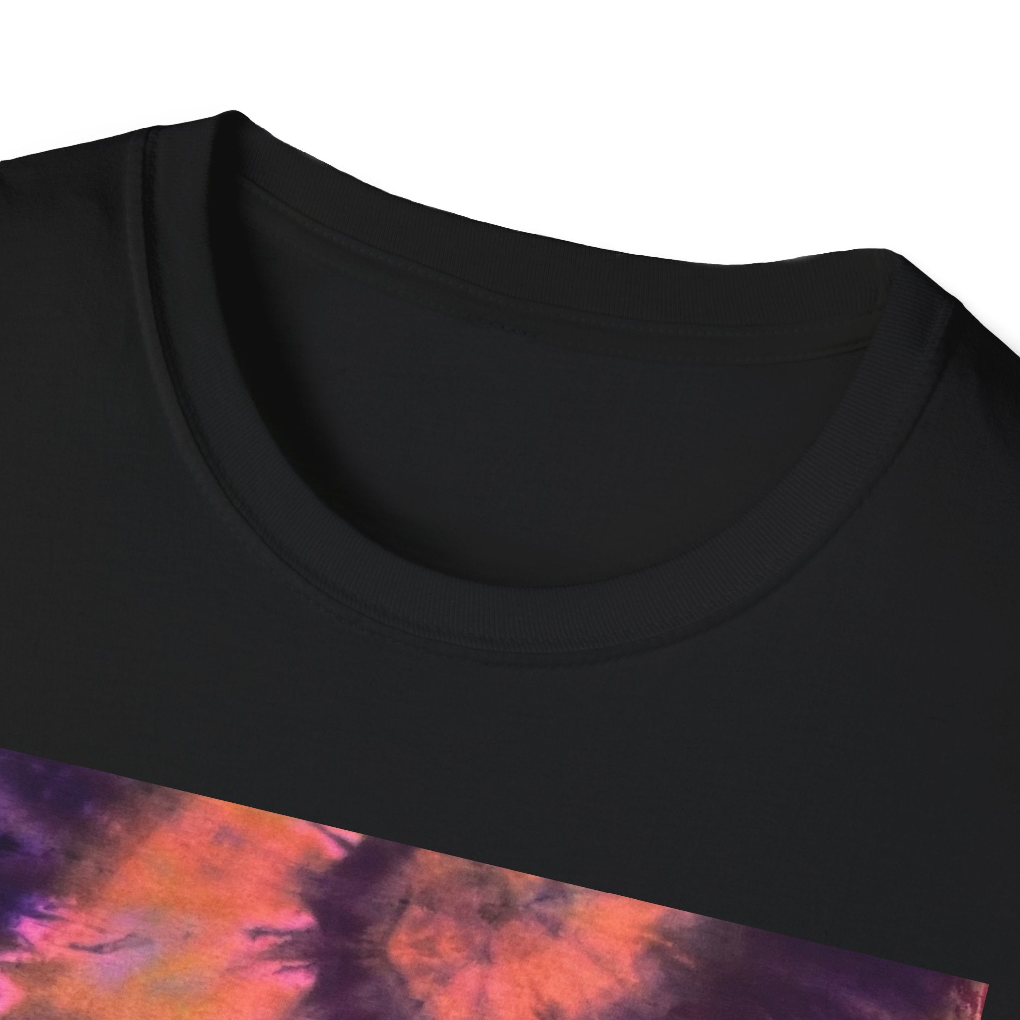 INDIGO ODYSSEY:  Half Swirl tie dye, Colorful Tie-Dye Unisex Softstyle T-Shirt, Summer Vibes Tee, Festival Apparel, Gift for Him/Her, Casual Wear, Retro Style