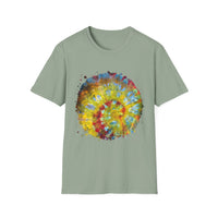 Habanero Helix 2:  Vibrant Tie-Dye Unisex T-Shirt, Retro Graphic Tee, Casual Wear, Unique Gift, Festival Fashion, Summer Apparel