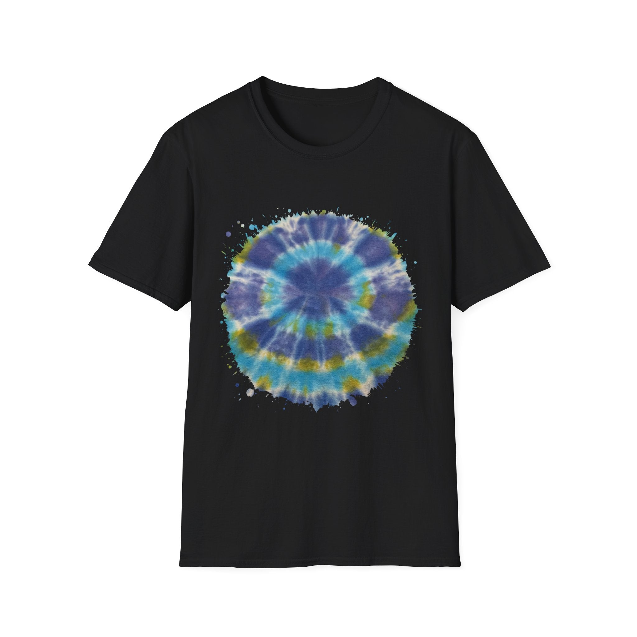 TARGET: Vortex style, Tie-Dye Unisex Softstyle T-Shirt - Vibrant Colorful Tee for Festivals, Summer, Casual Wear, Gift for Friends, Eco-Friendly Fashion