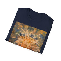 ETERNAL STAR FIRE: Cosmic Starburst T-Shirt - Softstyle Tee, Unisex Casual Shirt, Unique Graphic Top, Gift for Art Lovers, Trendy Summer Wear
