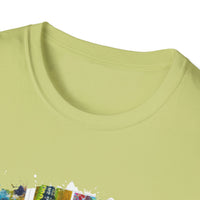 The Dilemma 2:  Colorful Collage Unisex Softstyle T-Shirt - Vibrant Art Tee, Casual Wear, Unique Gift, Graphic Tee, Everyday Essentials, Trendy Fashion