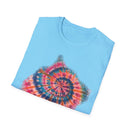 Rainbow Ballad 2: Colorful Snowy edge Tie-Dye Unisex T-Shirt, Bohemian Tee, Festival Wear, Summer Vibes, Casual Fashion, Gift for Her/Him