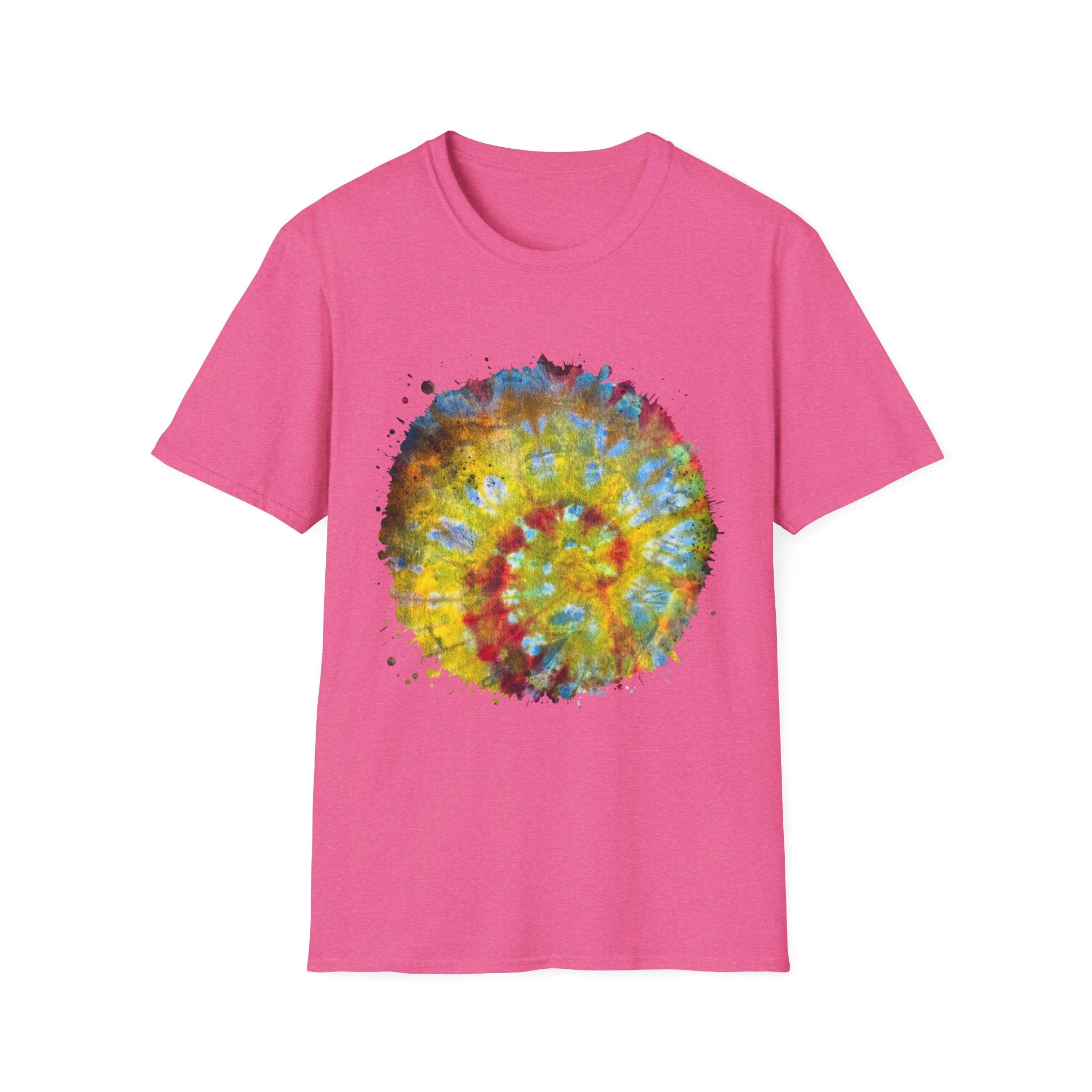 Habanero Helix 2:  Vibrant Tie-Dye Unisex T-Shirt, Retro Graphic Tee, Casual Wear, Unique Gift, Festival Fashion, Summer Apparel