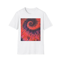 POWER BALL BLISS: Vibrant swirl Tie-Dye Unisex Softstyle T-Shirt, Summer Festival Tee, Bohemian Apparel, Gift for Friends, Unique Graphic Shirt