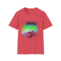 Sidewinder Showdown 2:  Vibrant Artistic Drip T-Shirt, Colorful Graphic Tee, Unisex Rainbow Shirt, Casual Wear, Gift for Art Lovers, Summer Fashion