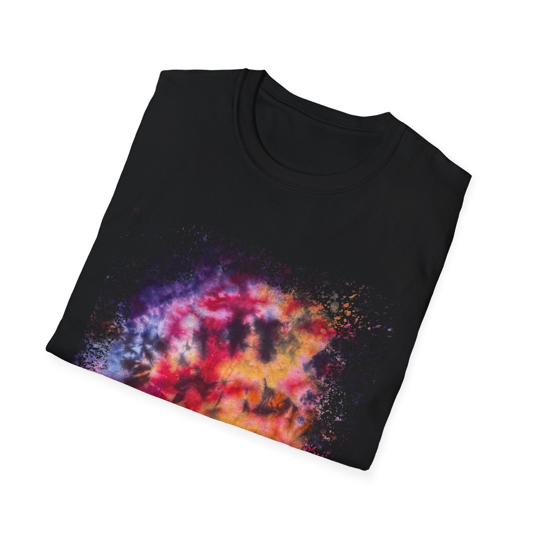 Serenade 2:  Vibrant Drip Artistic T-Shirt, Unisex Softstyle Tee, Colorful Streetwear, Graphic Tee, Casual Artwear, Trendy Summer Shirt