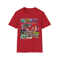 The DILEMMA: Colorful Graphic Collage Unisex Softstyle T-Shirt, Casual Tee, Unique Gift, Art Lover Shirt, Everyday Wear, Festival Apparel