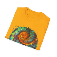Whiplash 2:  Vibrant Spiral Tie-Dye Unisex T-Shirt, Soft Tee, Colorful Casual Tee, Summer Style shirt, Eco-friendly Gift, Festival Wear