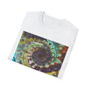 TEMPTATION: Mystical Vibrant Tie-Dye T-Shirt, Unisex Softstyle Tee, Boho Festival Wear, Summer Vibe Shirt, Eco-Friendly Apparel, Gift for Him or Her