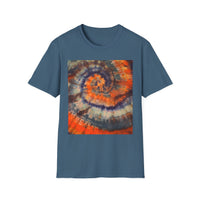 MARMALADE REBEL: Splashy Unisex super swirl Tie-Dye T-Shirt, Vibrant Spiraled Design, Casual Summer Tee, Festival Wear, Gift for Friends