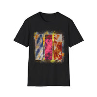 RUBICON:  Chic Vibrant Abstract Art Unisex Softstyle T-Shirt - Casual Wear, Art Lover Gift, Everyday Fashion, Unique Graphic Tee