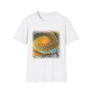 SOLAR PASSION:  Sun inspired tie dye, Boho Spiral Sun T-Shirt - Artistic Graphic Tee for Relaxed Vibes, Festival Wear, Gifts for Creatives, Unisex Tees, Everyday Comfort