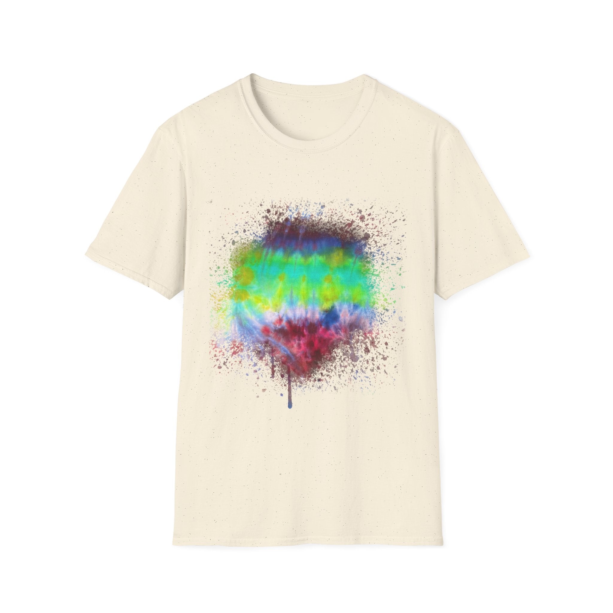 Sidewinder Showdown 2:  Vibrant Artistic Drip T-Shirt, Colorful Graphic Tee, Unisex Rainbow Shirt, Casual Wear, Gift for Art Lovers, Summer Fashion