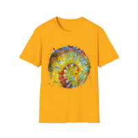 Habanero Helix 2:  Vibrant Tie-Dye Unisex T-Shirt, Retro Graphic Tee, Casual Wear, Unique Gift, Festival Fashion, Summer Apparel